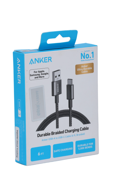 Anker USB-A to USB-C Durable Braided Charging Cable 6ft