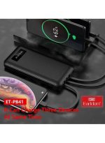 Earldom10000.0 mAh Power Bank with 3 Wire In-Built Charging Cable And LCD Display Black - Image 3